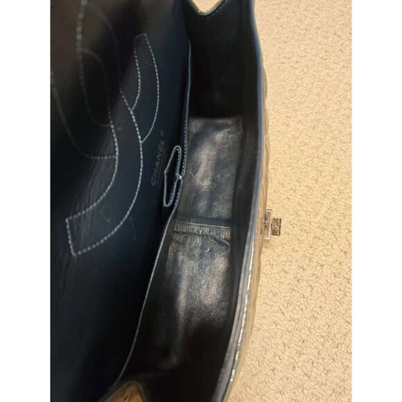 Pre-owned Chanel Patent Leather Quilted 2.55 Reissue Flap Blue - Picture 5 of 10